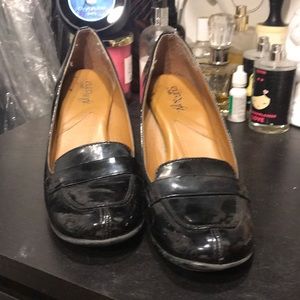 Patent leather loafers